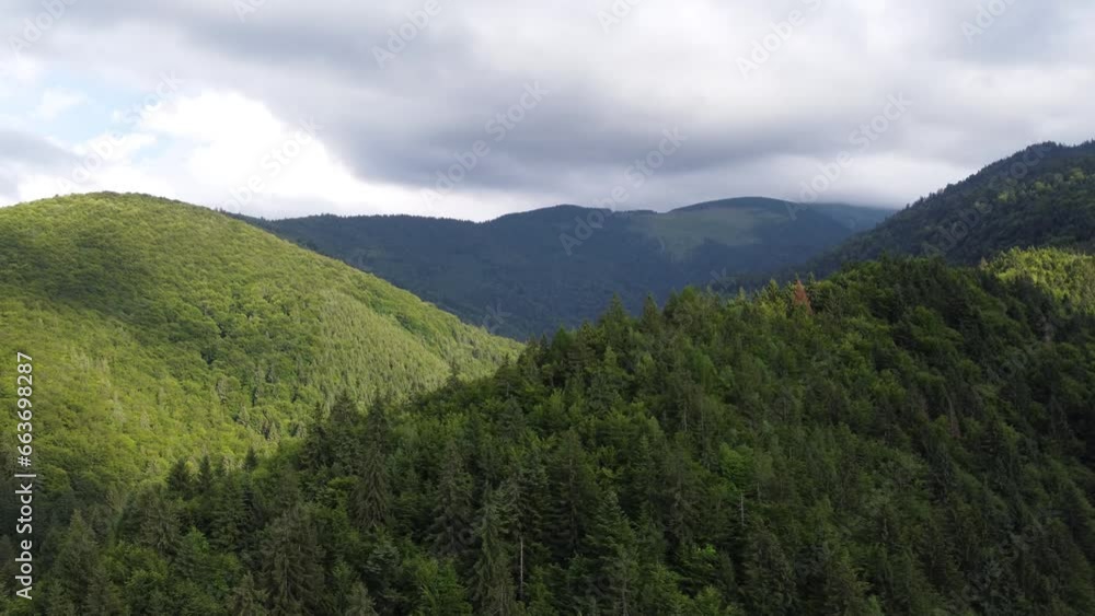 Drone orbit shot of Fagaras Mountains, Romania. Sunset scenic beauty showcasing nature's majesty, wilderness. Drone orbit shot of Fagaras Mountains, Romania. Sunset scenic beauty showcasing nature's majesty, wilderness.