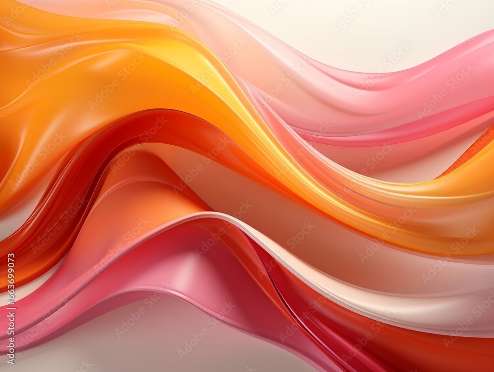 Flowing fabrics abstract orange yellow and pink swirly background generative ai Flowing fabrics abstract orange yellow and pink swirly background generative ai