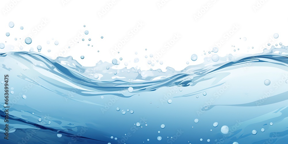 Blue water isolated white background Blue water isolated white background