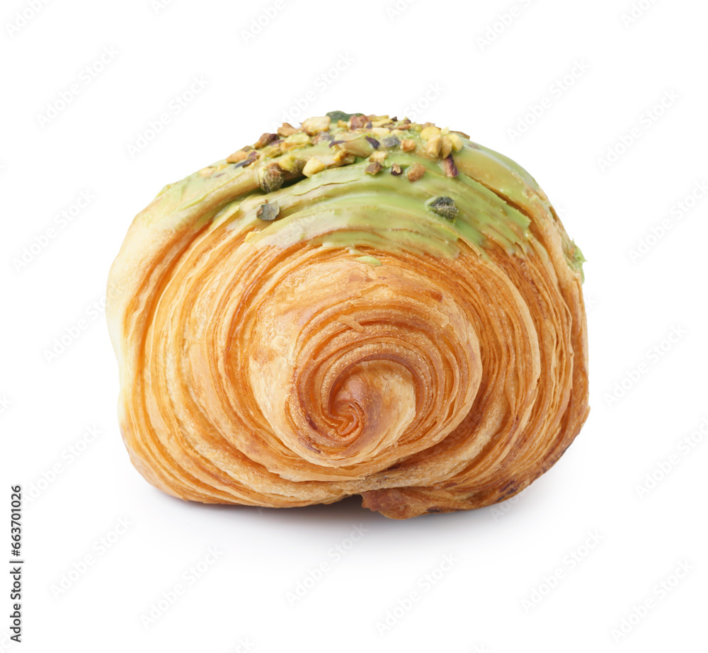 Tasty sweet croissant isolated on white background Tasty sweet croissant isolated on white background