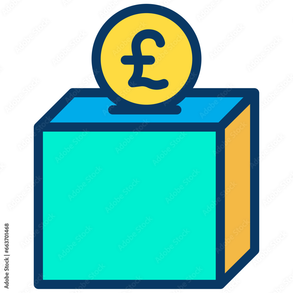 Lineal color Pound Donation icon Lineal color Pound Donation icon
