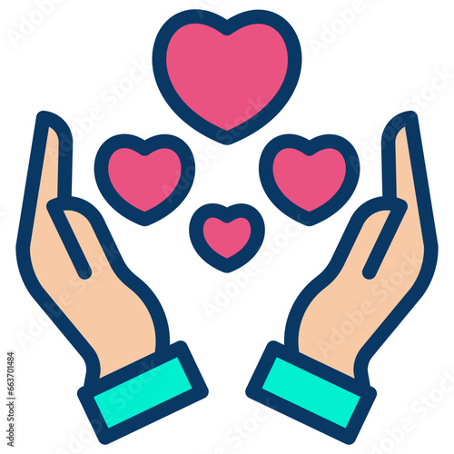 Lineal color Love icon