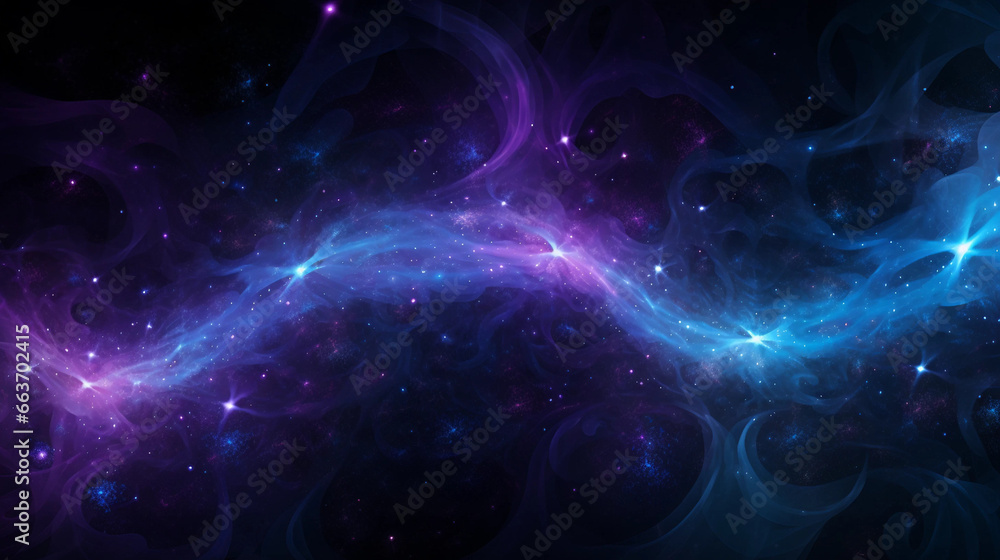 Abstract purple and blue fiber style space and galaxy Abstract purple and blue fiber style space and galaxy