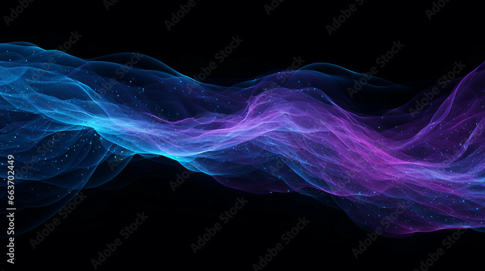 Fototapeta premium Abstract purple and blue fiber style space and galaxy