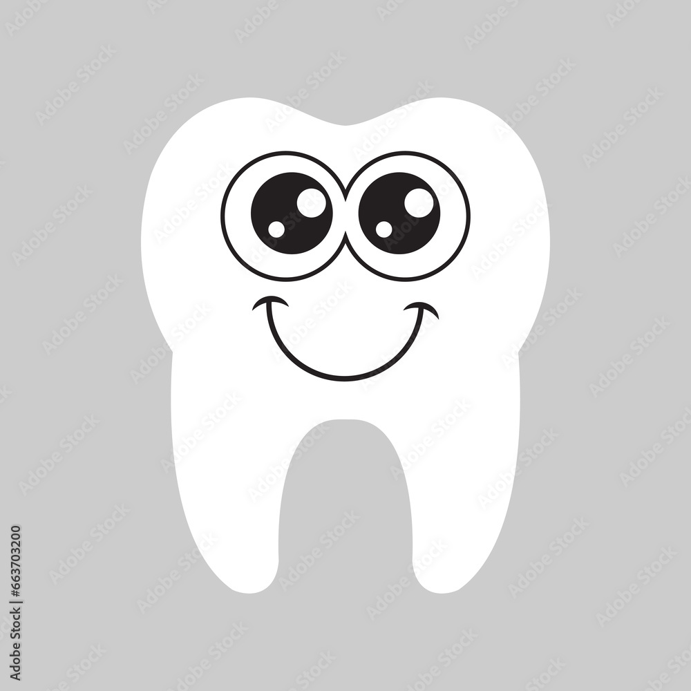 Tooth icon vector. Tooth Fairy illustration sign. Funny tooth symbol or logo. Tooth icon vector. Tooth Fairy illustration sign. Funny tooth symbol or logo.