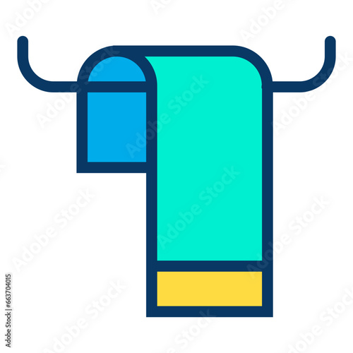 Lineal color Muffler cloth icon