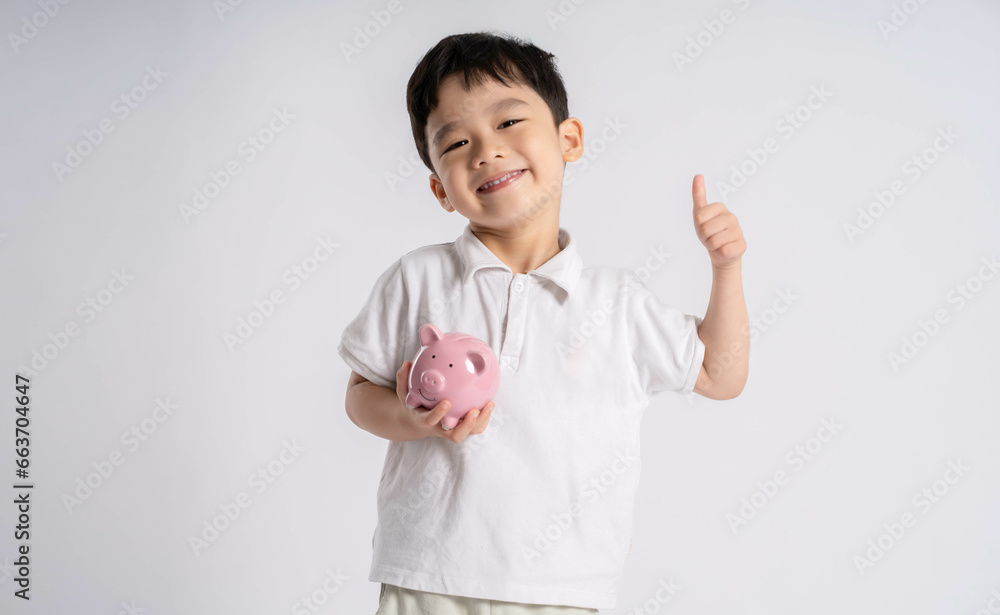 Portrait of asian boy posing on white background Portrait of asian boy posing on white background