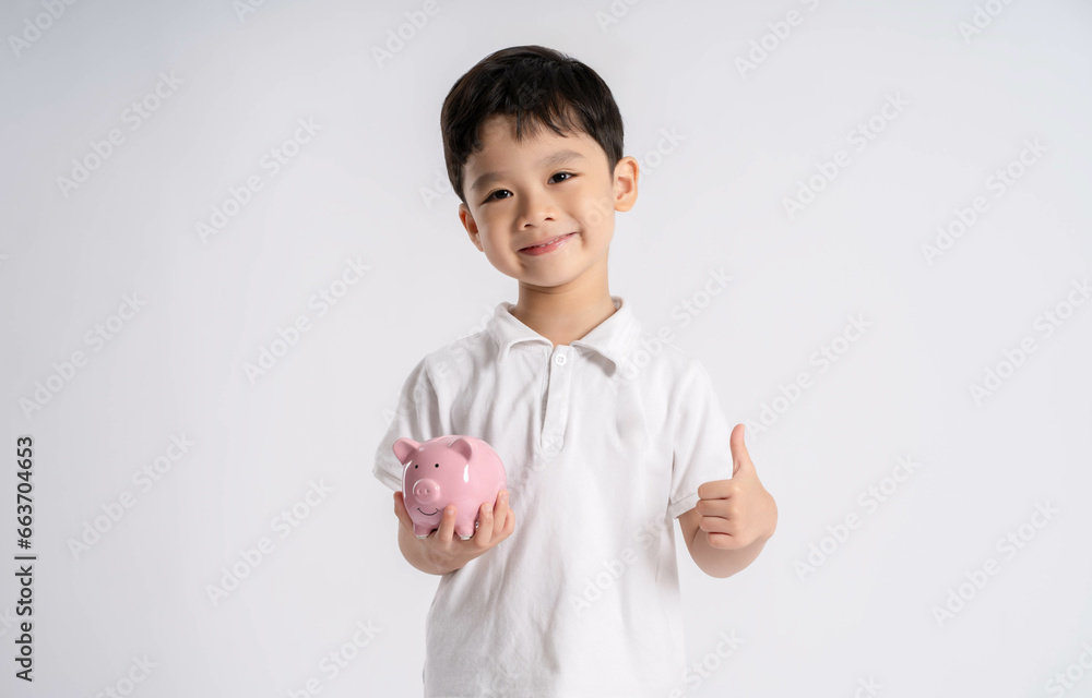 Portrait of asian boy posing on white background Portrait of asian boy posing on white background
