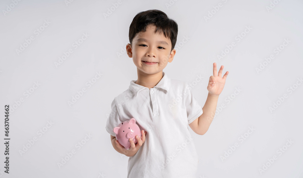 Portrait of asian boy posing on white background Portrait of asian boy posing on white background