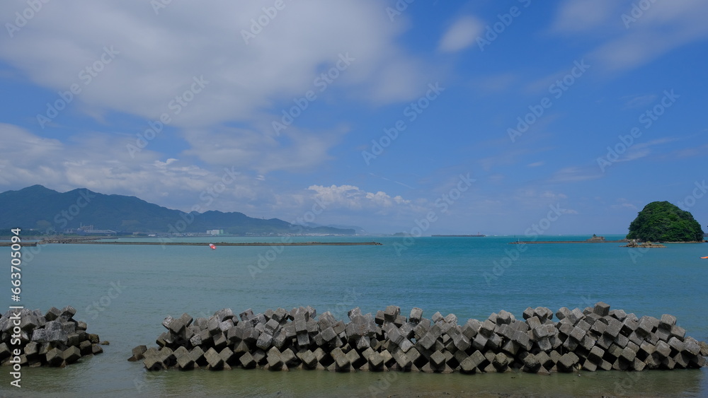 Obraz premium 夏の海と空
