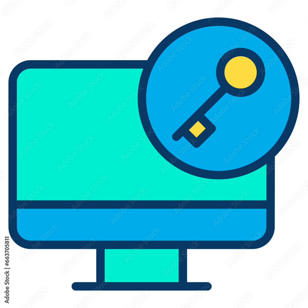 Lineal color Computerdata Key icon Lineal color Computerdata Key icon
