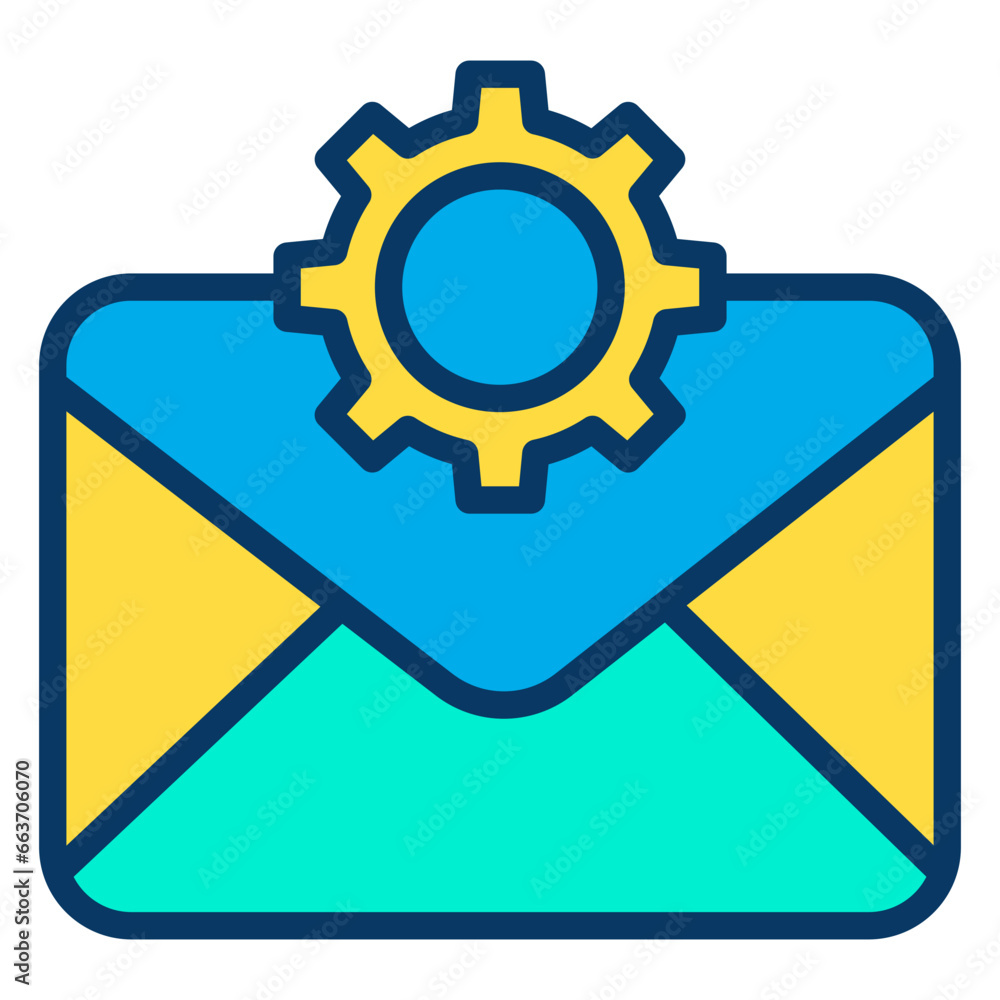 Lineal color Mail Setting icon Lineal color Mail Setting icon