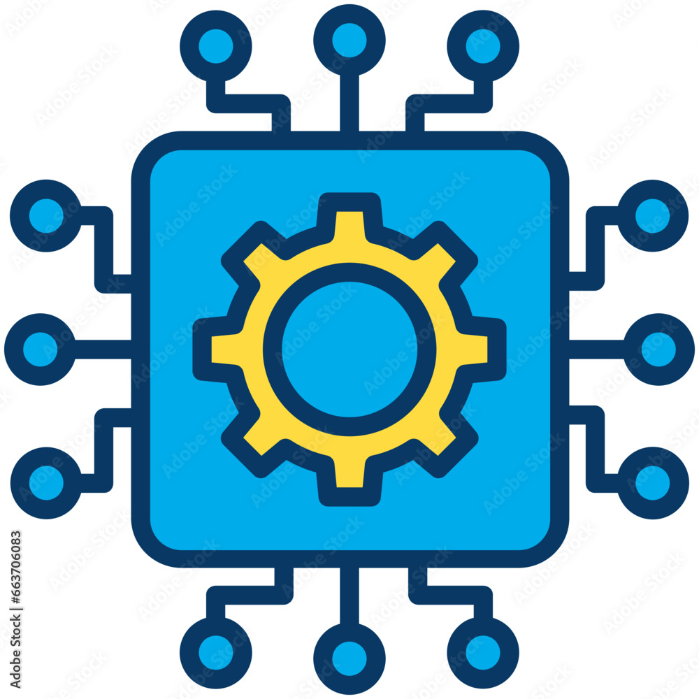 Lineal color Technology Setting icon Lineal color Technology Setting icon
