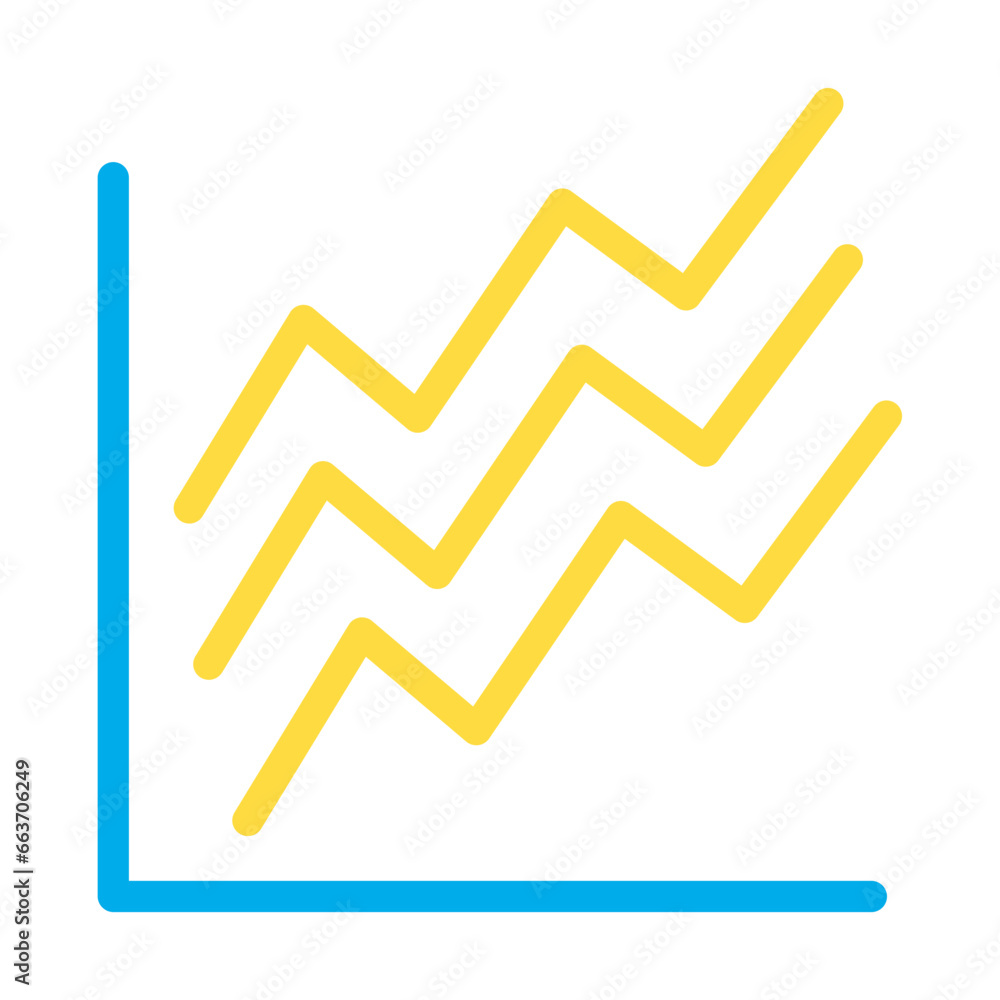 Lineal color Line Scatter analytics icon Lineal color Line Scatter analytics icon