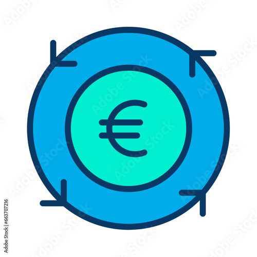 Lineal color Euro Chargeback icon
