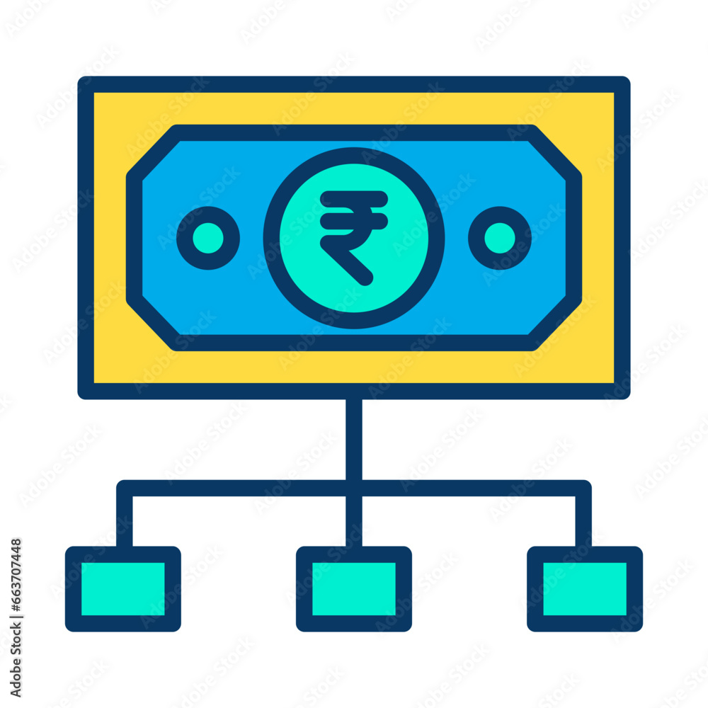 Lineal color Rupees Flow icon Lineal color Rupees Flow icon