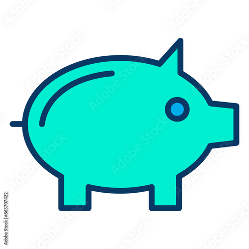Lineal color Piggy icon