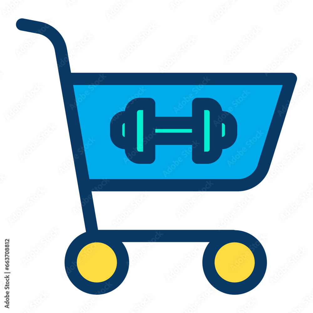 Lineal color Medicine Cart icon Lineal color Medicine Cart icon
