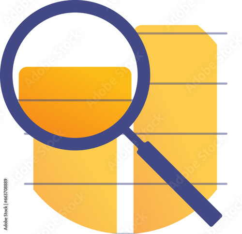magnifying glass and folder