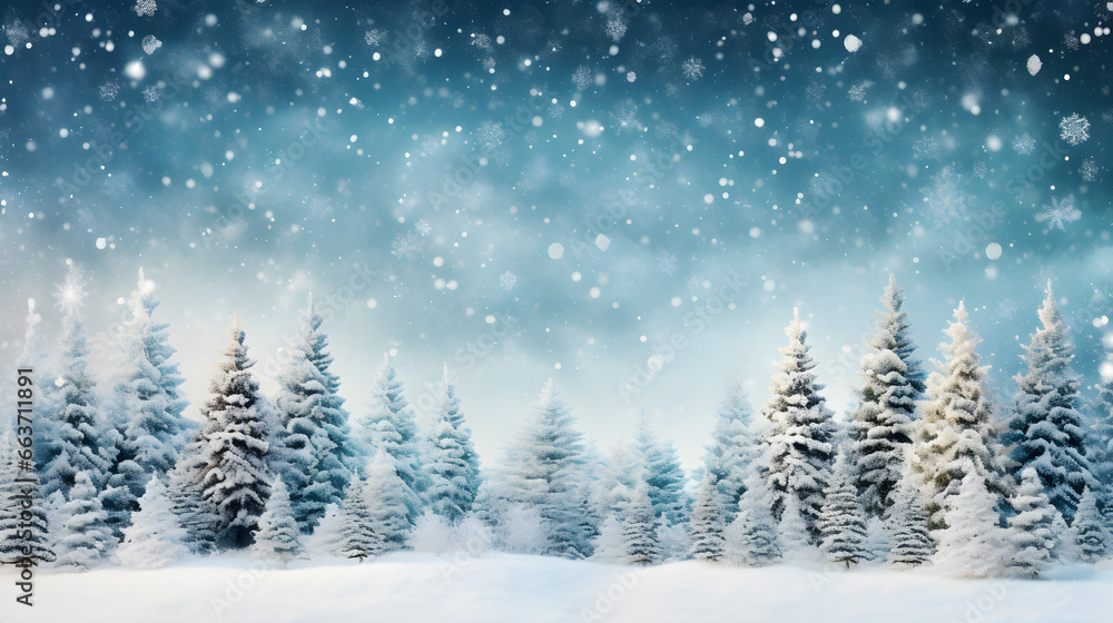 holidays with snow-covered trees, magical winter wonderland, snowy landscape with pine trees holidays with snow-covered trees, magical winter wonderland, snowy landscape with pine trees