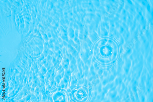 Abstract transparent water shadow surface texture natural ripple on blue background