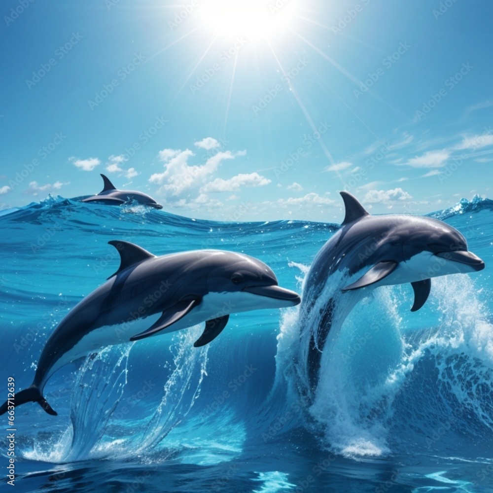 Obraz premium dolphin in the water