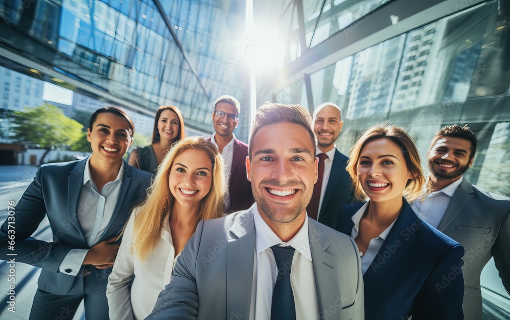 Photo of positive man woman business selfie wear formal outfit in workplace workstation. Photo of positive man woman business selfie wear formal outfit in workplace workstation.