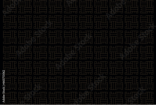 Luxury gold square pattern background on black background, Christmas patterns & geometric pattern