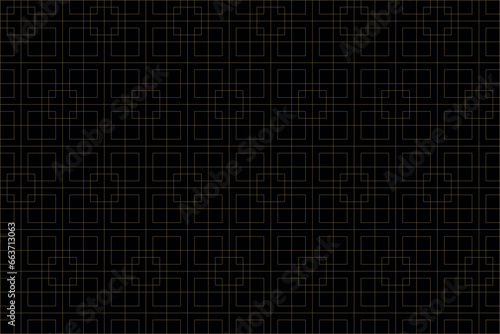 Luxury gold square pattern background on black background, Christmas patterns & geometric pattern