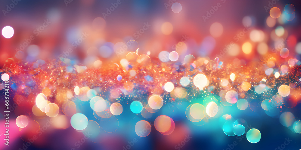 Abstract blurred multi colored background  Celebrations Background Images with multi colored bokeh lights Blurred Kaleidoscope Abstract Multi Colored Celebration Ai Generative