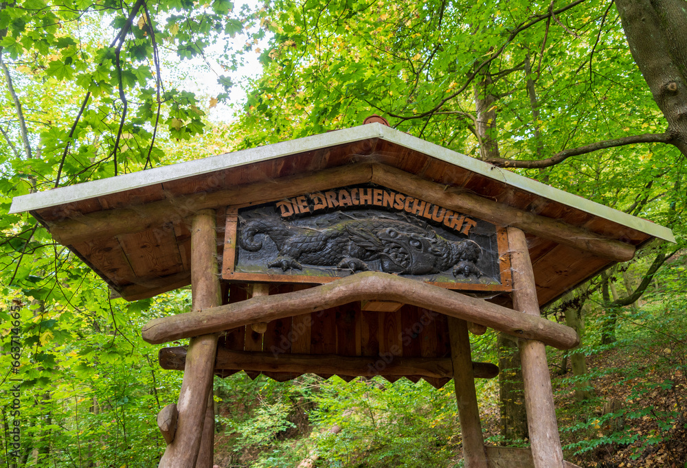 Dragon Gorge, Hiking area in Eisenach, Thuringia, Germany Dragon Gorge, Hiking area in Eisenach, Thuringia, Germany
