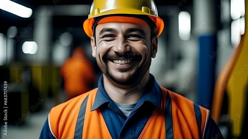 worker in uniform with helmet worker in uniform with helmet