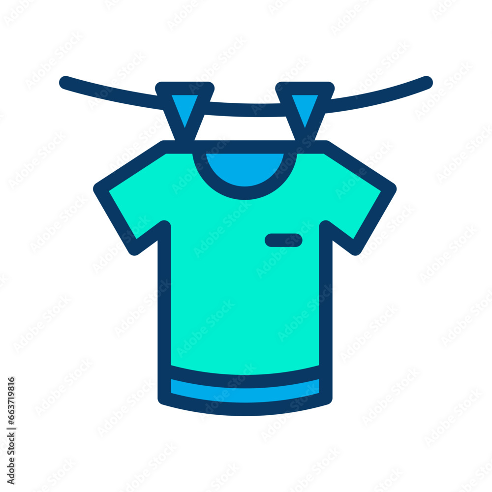 Lineal color T Shirt Washed icon Lineal color T Shirt Washed icon