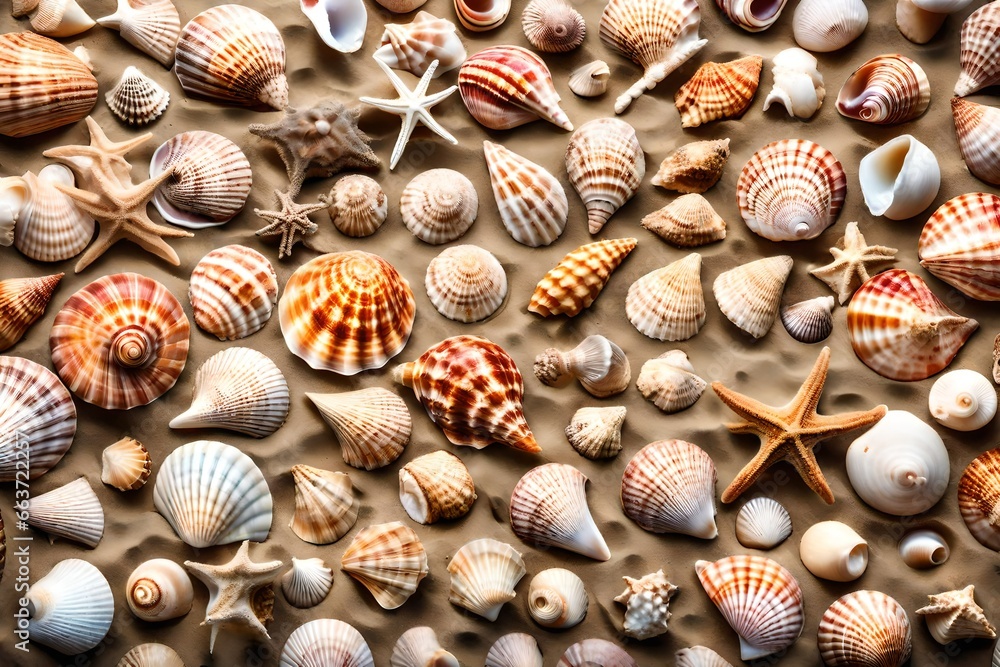 seashells on the sand