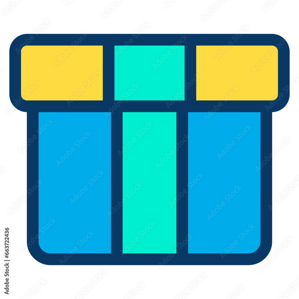 Lineal color Present box icon Lineal color Present box icon