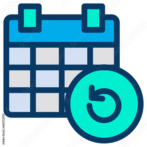Lineal color Refresh Calendar icon