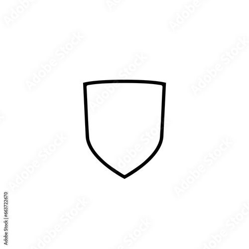  Simple shield blank icon isolated on white background 