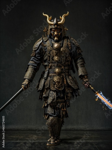 Samurai battle stance