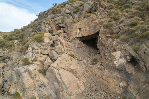 Entrance to a cave in southern Spain