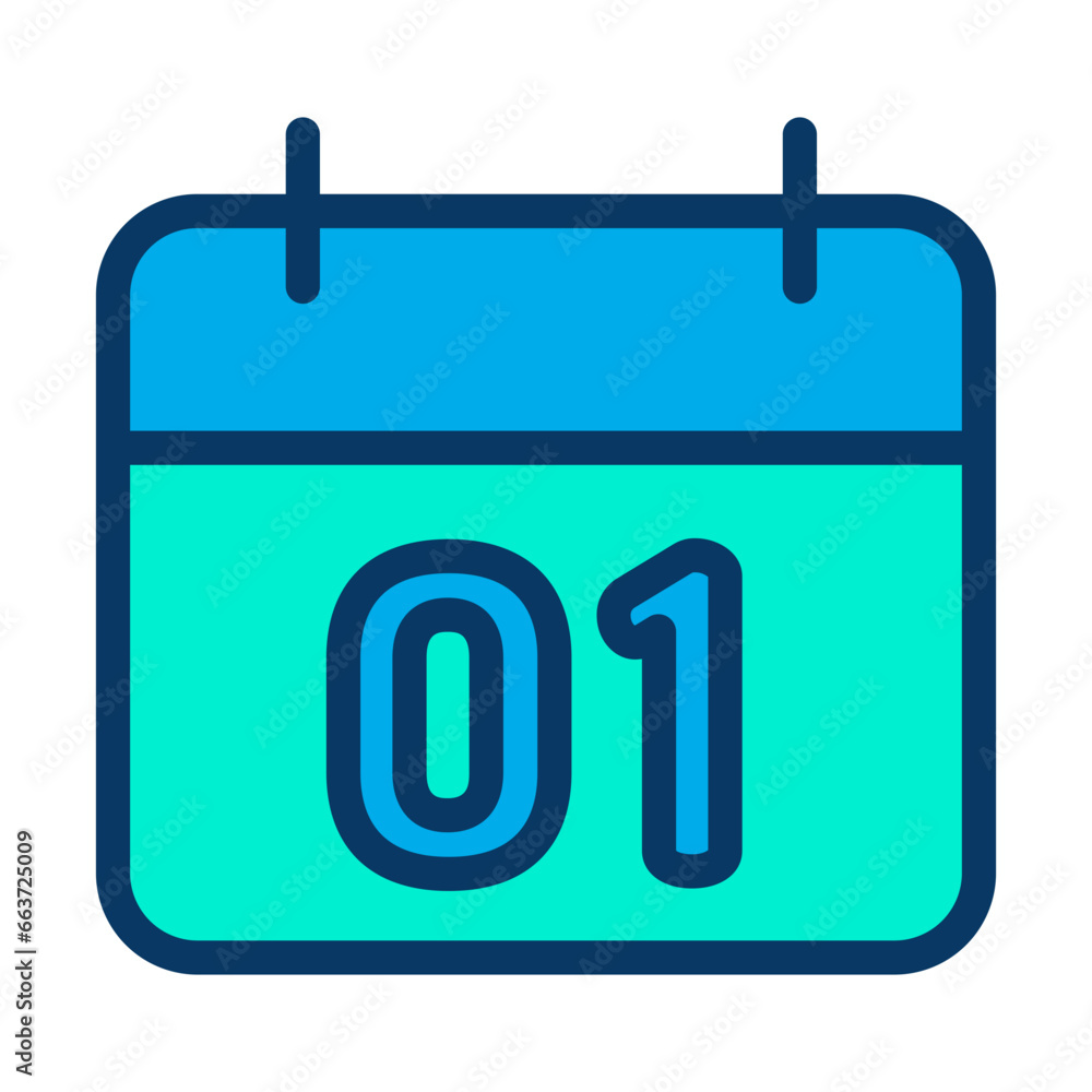 Lineal color Education Calendar icon Lineal color Education Calendar icon