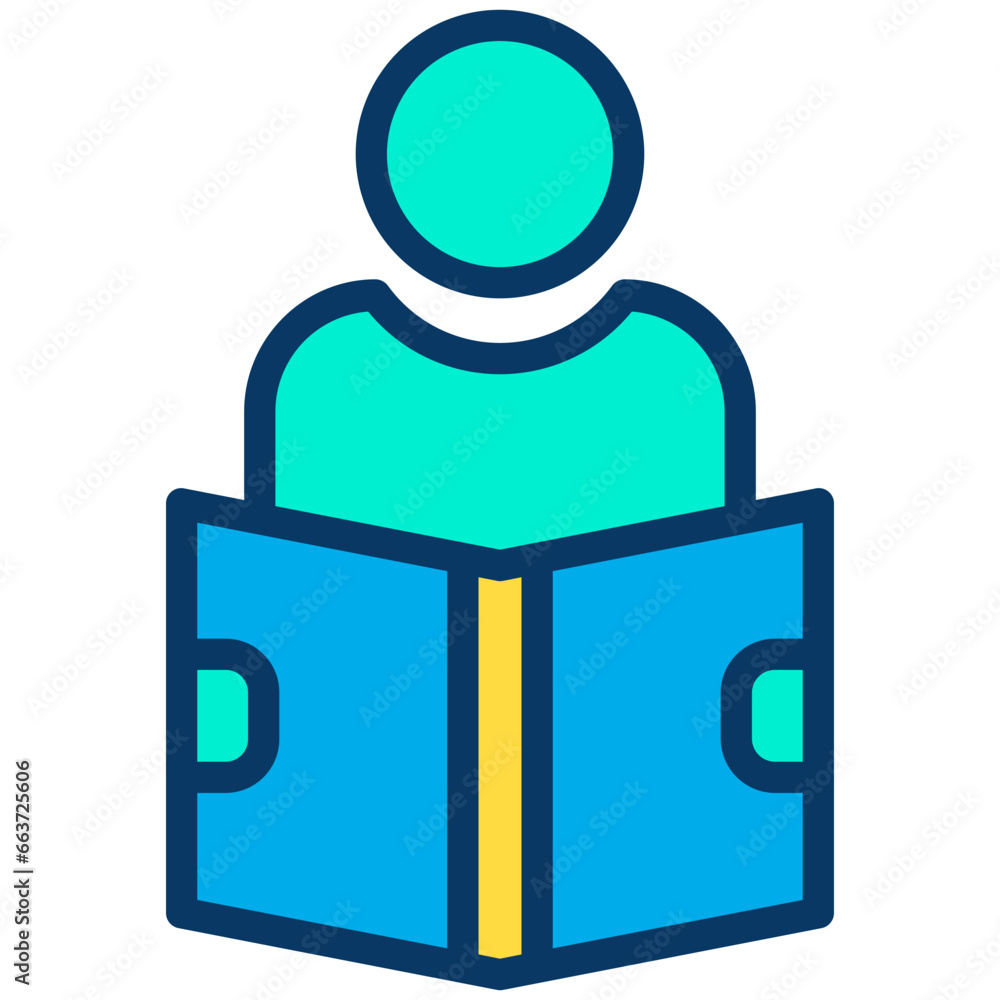 Obraz premium Lineal color Study page icon