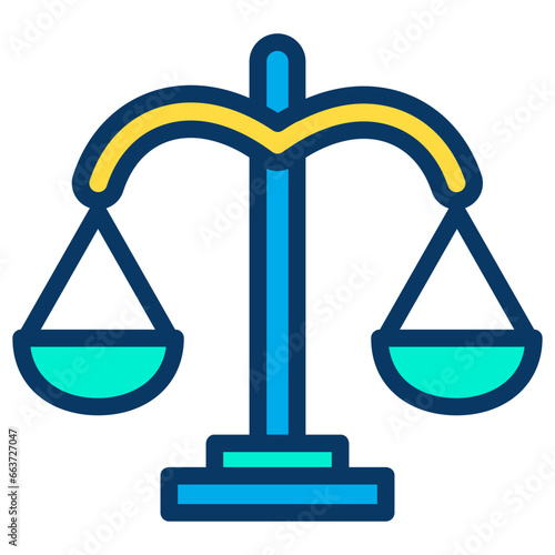 Lineal color Justice icon