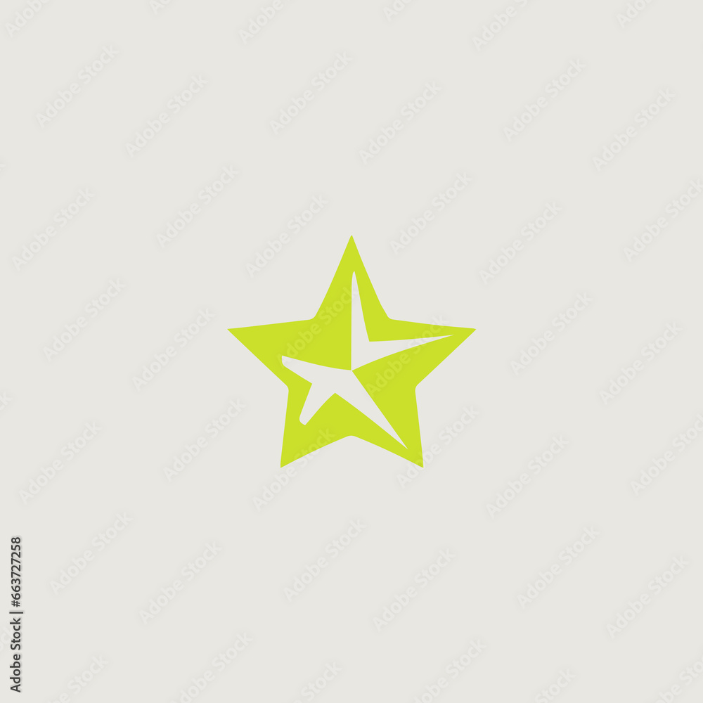 Obraz premium 星をシンボリックに用いたベクター画像