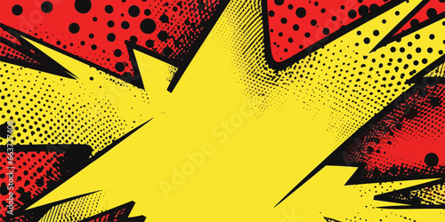 VIntage retro monochrome comics boom explosion crash bang cover book design with light and dots. Can be used for decoration or graphics. Graphic Art. Vector