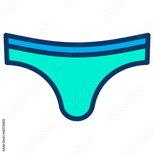 Lineal color Swim brief icon
