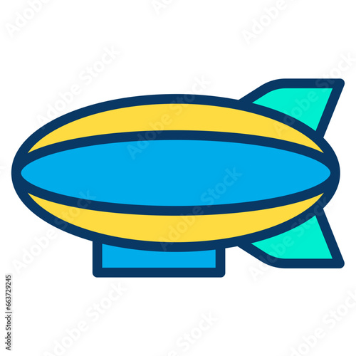 Lineal color Blimp icon