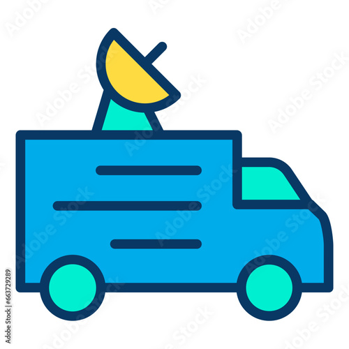 Lineal color Reporter van icon