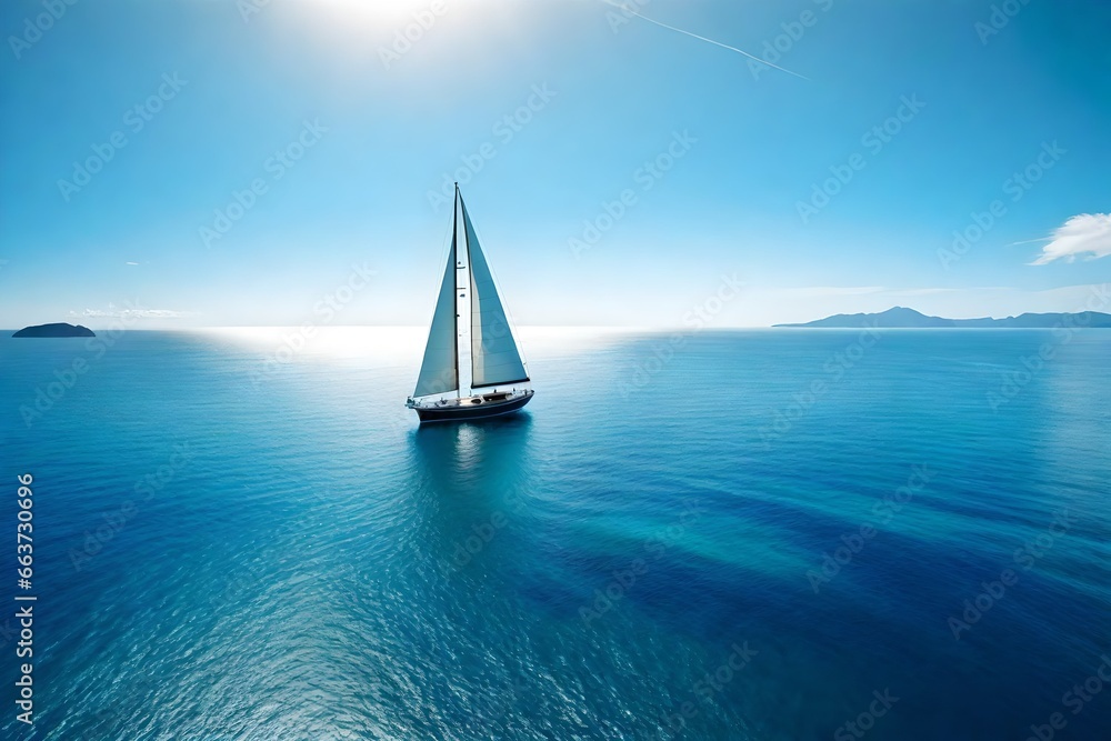 yacht in the sea