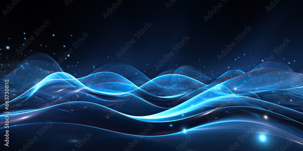 AI Generated. AI Generative. Abstract blue waves decoration background. Can be used for web or graphic template AI Generated. AI Generative. Abstract blue waves decoration background. Can be used for web or graphic template