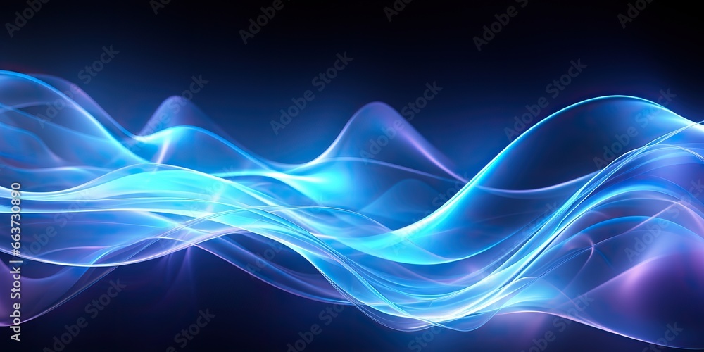 AI Generated. AI Generative. Abstract blue waves decoration background. Graphic Art AI Generated. AI Generative. Abstract blue waves decoration background. Graphic Art